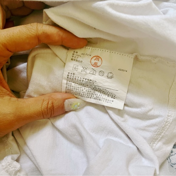 COMMES DES GARÇONS PLAY | LUXURY WHITE CAMOUFLAGE HEART T-SHIRT - Picture 5 of 7